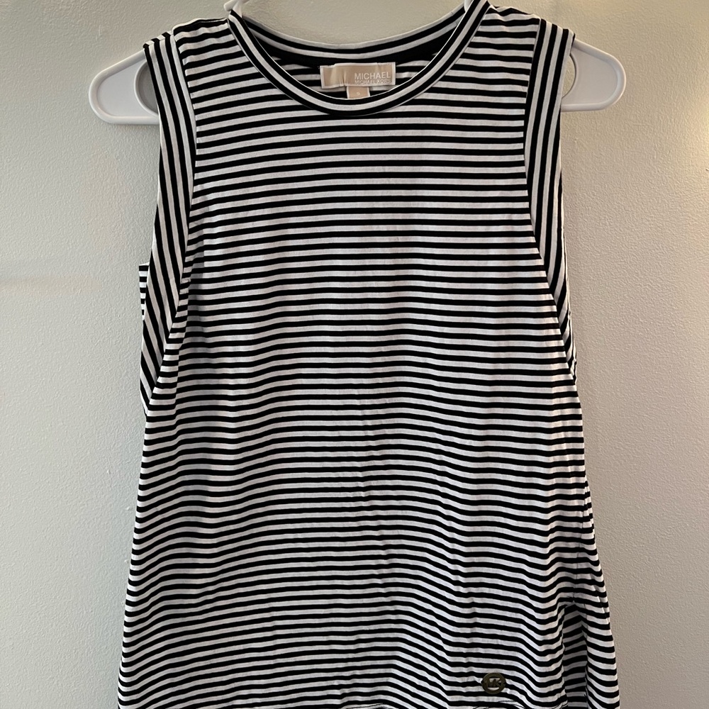 Michael Kors- black and white striped tank- Small